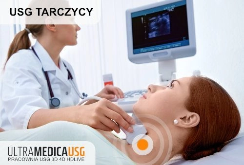 Lekarz wykonujący USG tarczycy Lekarz wykonujący USG tarczycy