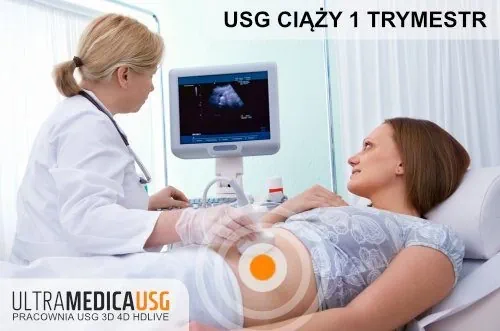 USG 1 trymestru ciąży - lekarz i pacjentka USG 1 trymestru ciąży - lekarz i pacjentka